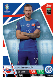 Lukas Haraslin Slovakia Topps Match Attax EURO 2024 #SVK18